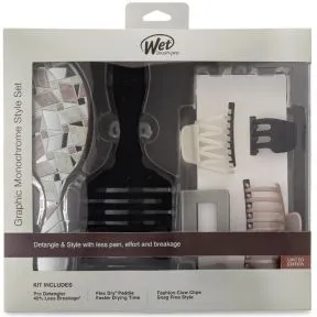 Wet Brush Orginal Detangler Graphic Monochrome Style Set